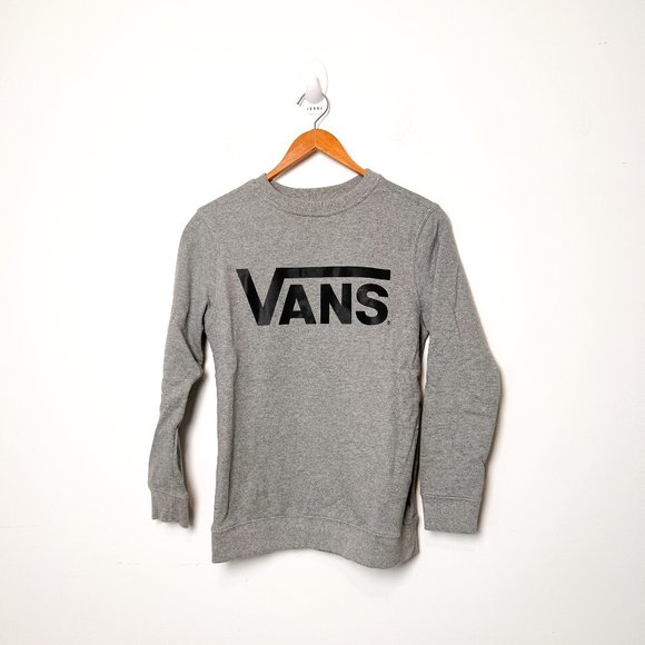 Vans Sweaters - Vans Grey Crewneck Cotton Classic Graphic Sweater
